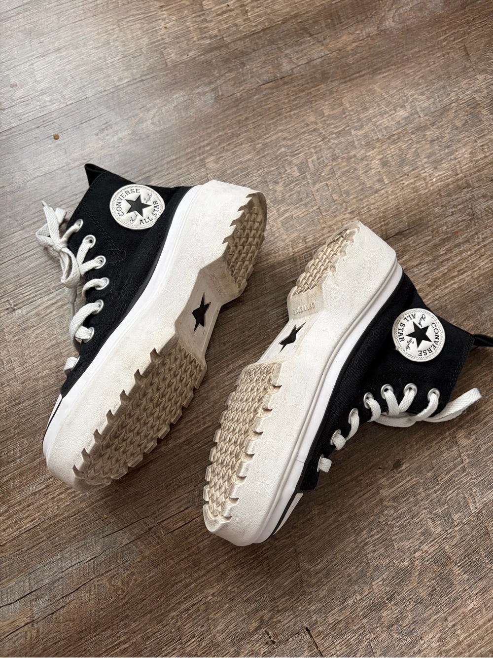Converse Black & White Platform High-Top Sneaker - Picture 5 of 13